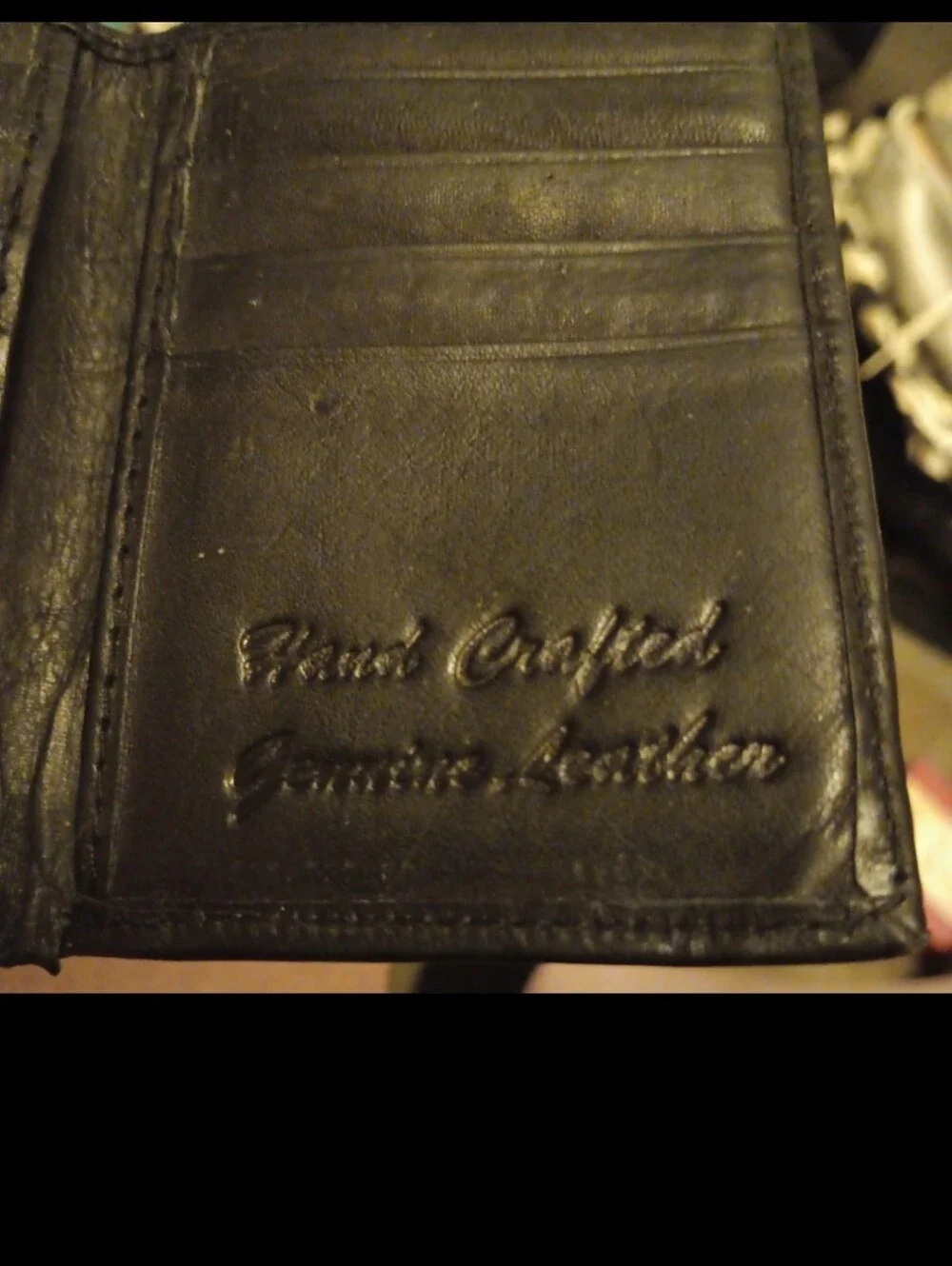 Black Tri-Fold Leather Wallet